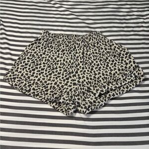 White Birch Leopard Print Athletic Shorts